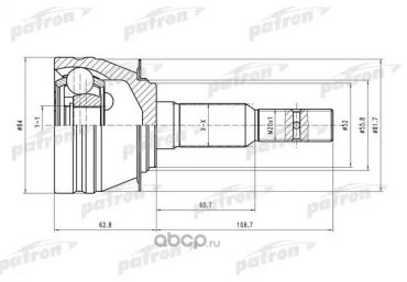 PATRON шрус наружный PCV1311 купить,NaN