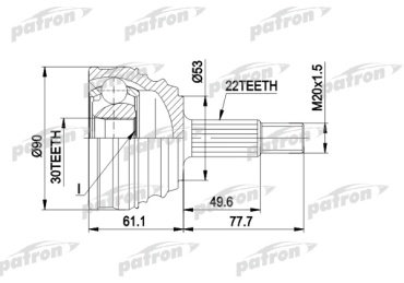 PATRON шрус PCV1009 купить,NaN