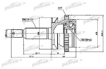 PATRON шрус наружный PCV1751 купить,NaN
