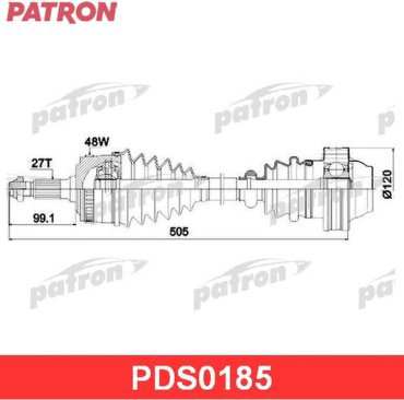 PATRON привод колеса в сборе PDS0185 купить,NaN