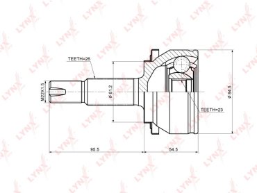 LYNXauto шрус наружный CO-3707 - ForteMarket LYNXauto шрус наружный CO-3707 купить,NaN