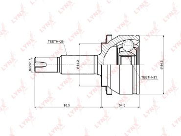 LYNXauto шрус наружный CO-3707 - ForteMarket LYNXauto шрус наружный CO-3707 купить,NaN