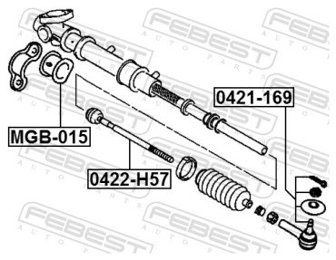 FEBEST рулевая тяга 0422-H57 купить,NaN