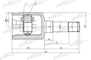 PATRON шрус PCV1500 купить,NaN