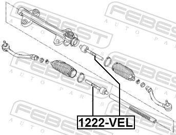 FEBEST Тяга Рулевая 1222VEL купить,NaN