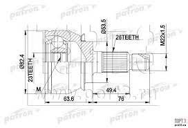 PATRON шрус PCV1001 купить,NaN