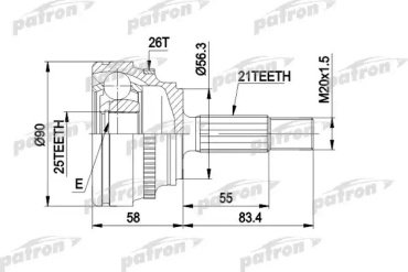 PATRON шрус PCV1285 купить,NaN