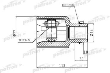 PATRON шрус PCV1046 купить,NaN