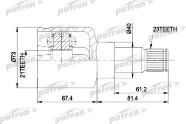 PATRON шрус внутренний PCV5023 купить,NaN
