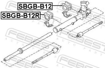 FEBEST Подвеска, Рулевое Управление SBGBB12R купить,NaN