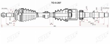 SAT привод колеса в сборе TO-5-267