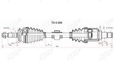 SAT привод колеса в сборе TO-5-266