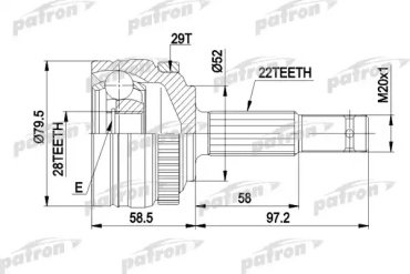 PATRON шрус PCV1116 купить,NaN