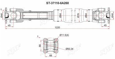 SAT вал карданный ST-37110-6A260 купить,NaN