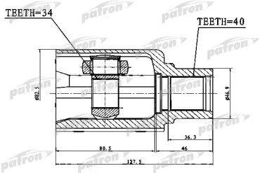 PATRON шрус PCV1757 купить,NaN