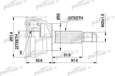 PATRON шрус PCV1014 купить,NaN