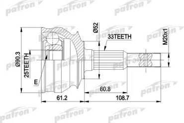 PATRON шрус PCV1008 купить,NaN