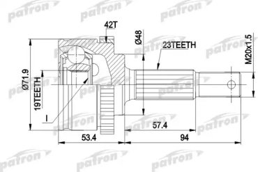 PATRON шрус PCV1197 купить,NaN