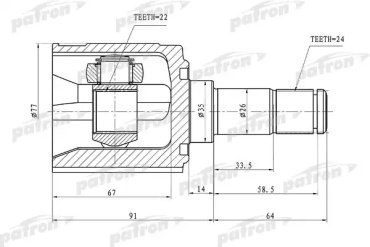 PATRON шрус PCV1170 купить,NaN