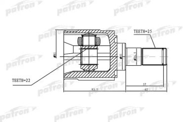 PATRON шрус внутренний PCV1168 купить,NaN