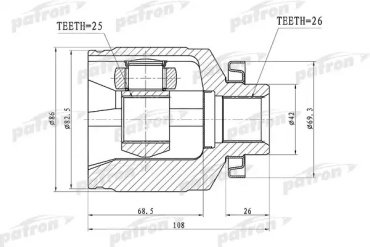 PATRON шрус PCV1353 купить,NaN
