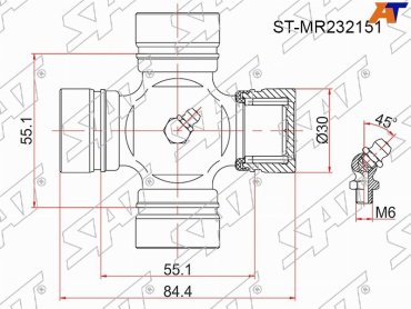 SAT крестовина кардана STMR232151 купить,NaN