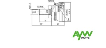 Aywiparts шрус AW1510183A