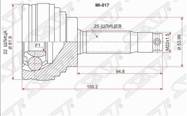 SAT шрус наружный MI-017