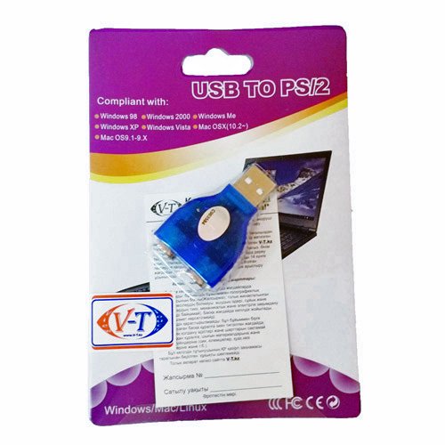 Переходник ViTi U2PS/2 синий - ForteMarket Переходник ViTi U2PS/2 синий купить,0
