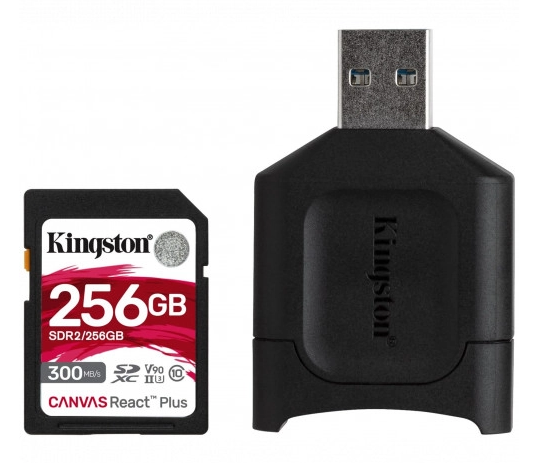 Карта памяти Kingston Canvas React Plus UHS-II SDR2/256Gb + USB Adapter - ForteMarket Карта памяти Kingston Canvas React Plus UHS-II SDR2/256Gb + USB Adapter купить,0