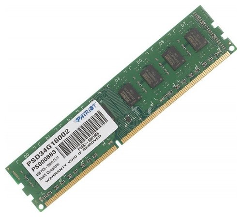 Оперативная память Patriot PSD34G16002 DDR3 1600 4Gb