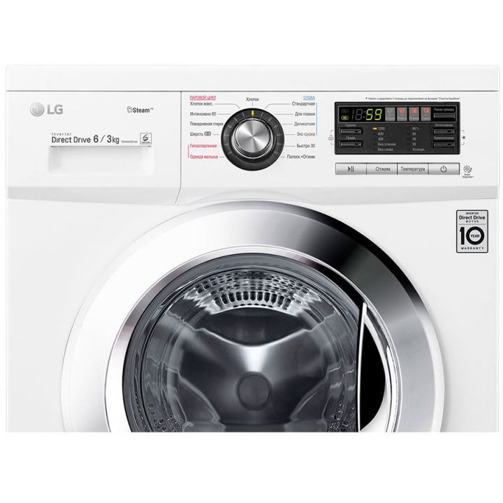 Стиральная машина LG F1296CDS3 белая купить,NaN