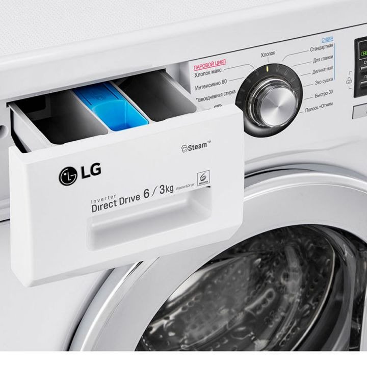 Стиральная машина LG F1296CDS3 белая купить,NaN