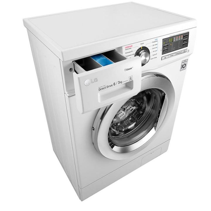 Стиральная машина LG F1296CDS3 белая купить,NaN