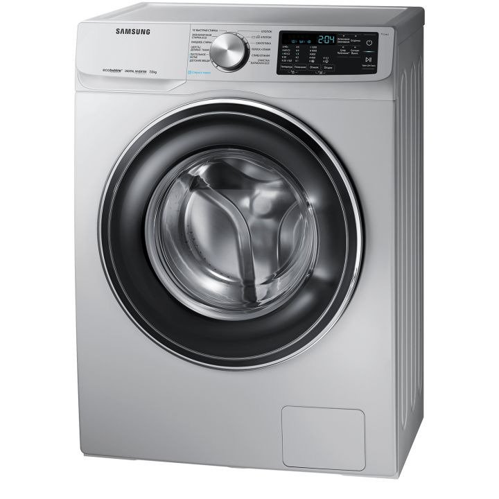 Стиральная машина Samsung WW80R42LXESDLD серебристая купить,NaN