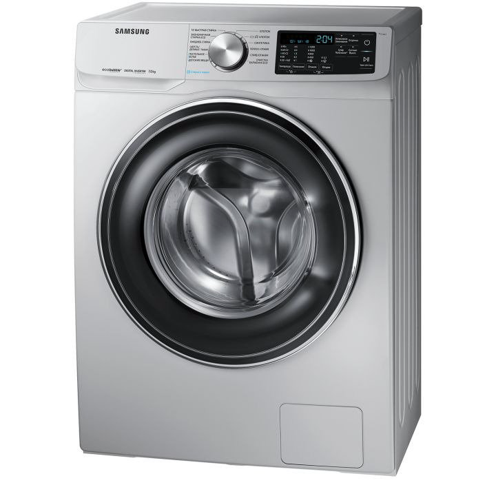 Стиральная машина Samsung WW80R42LXESDLD серебристая купить,NaN