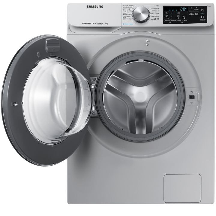 Стиральная машина Samsung WW80R42LXESDLD серебристая купить,NaN