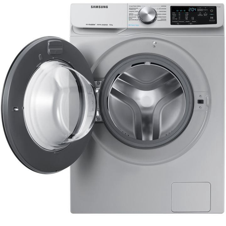 Стиральная машина Samsung WW80R42LXESDLD серебристая купить,NaN