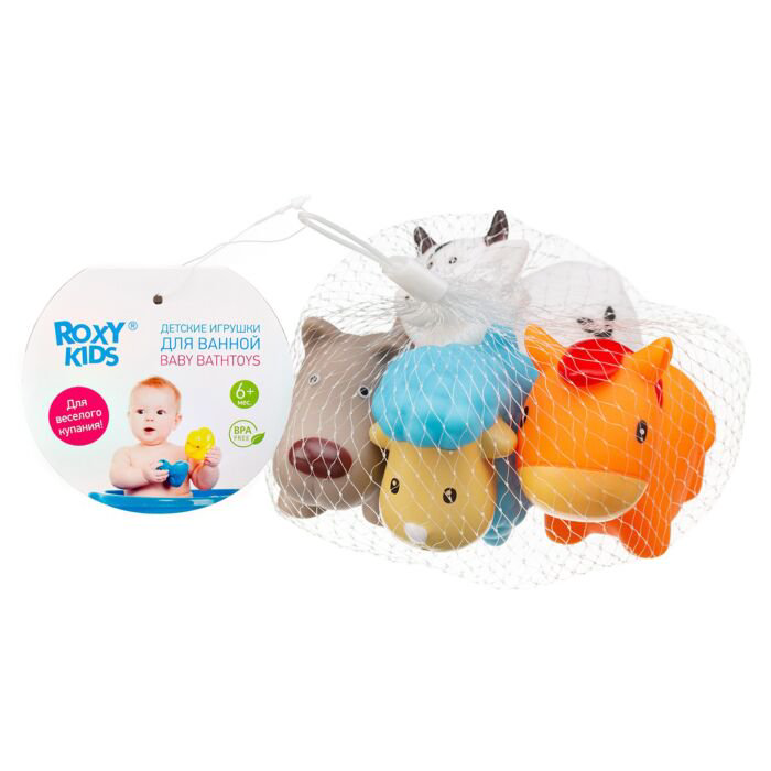 Набор игрушек для ванной Roxy Kids  Моя ферма 4шт купить,NaN