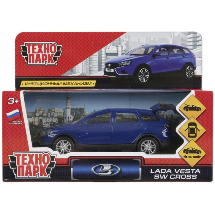 Машинка Технопарк Lada Vesta SW Cross 12см синяя купить,NaN