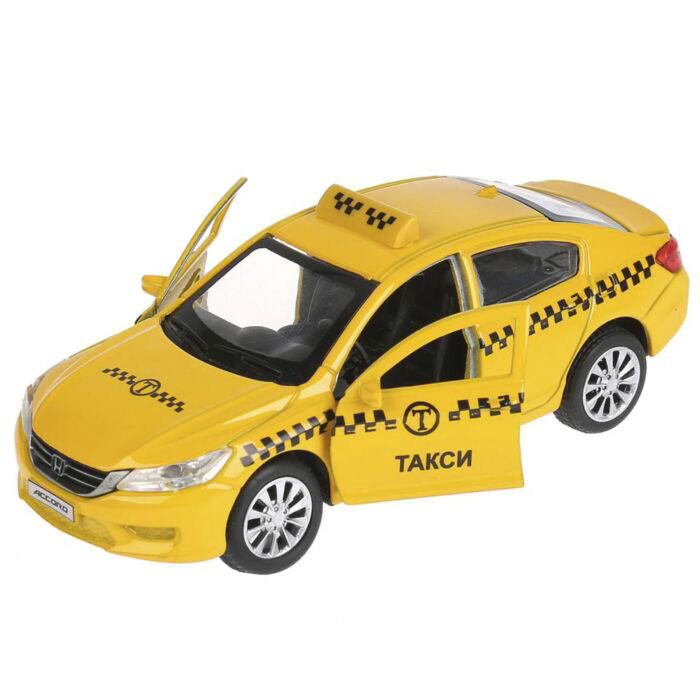 Машинка Технопарк Honda Accord такси  12см желтая купить,NaN
