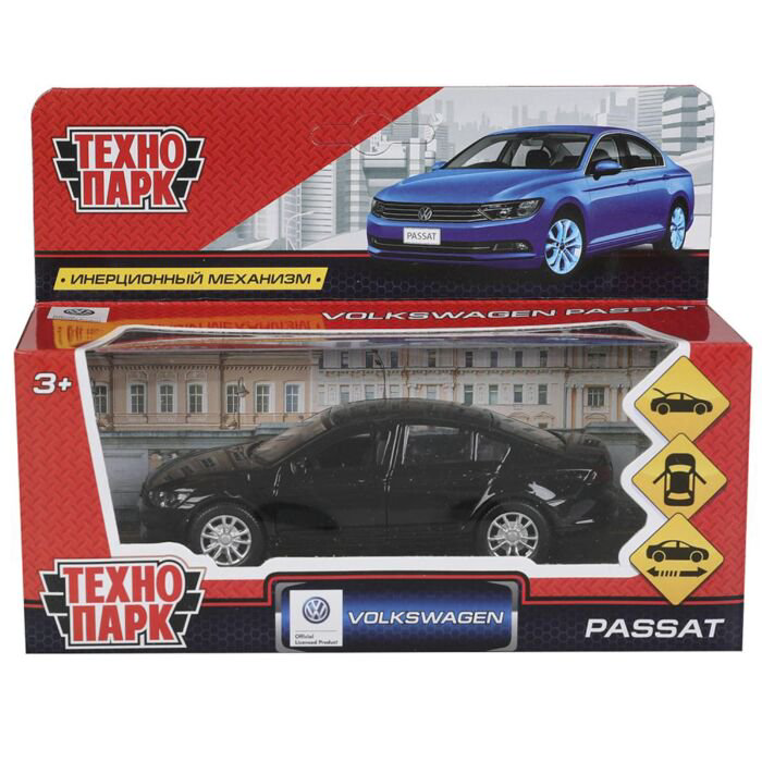 Машинка Технопарк Volkswagen Passat  12см черная купить,NaN