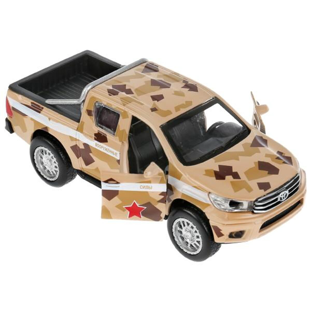 Машинка Технопарк Toyota Hilux  12см камуфляж  купить,NaN