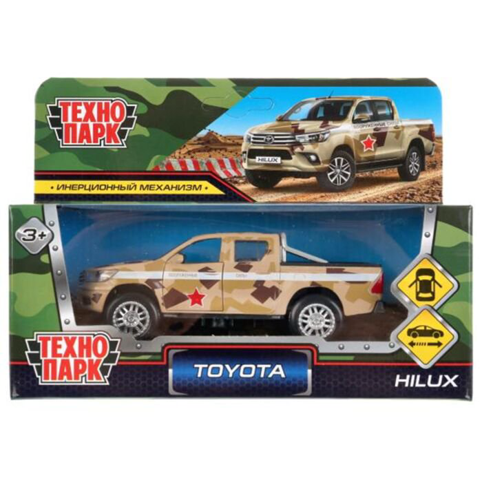 Машинка Технопарк Toyota Hilux  12см камуфляж  купить,NaN