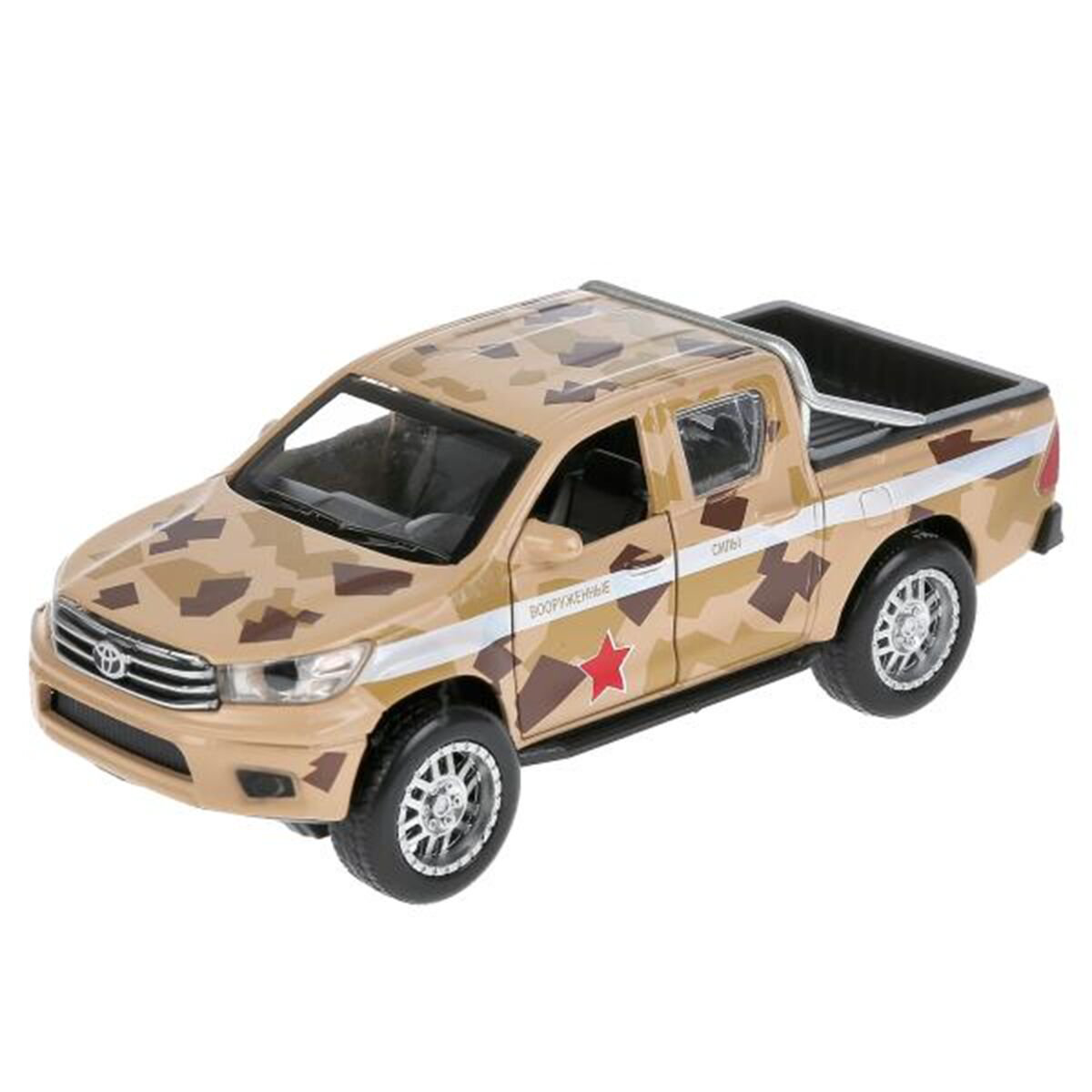 Машинка Технопарк Toyota Hilux  12см камуфляж  купить,NaN