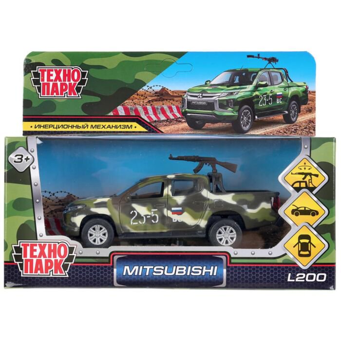 Машинка Технопарк  Mitsubishi L200 Pickup 13см камуфляж купить,NaN