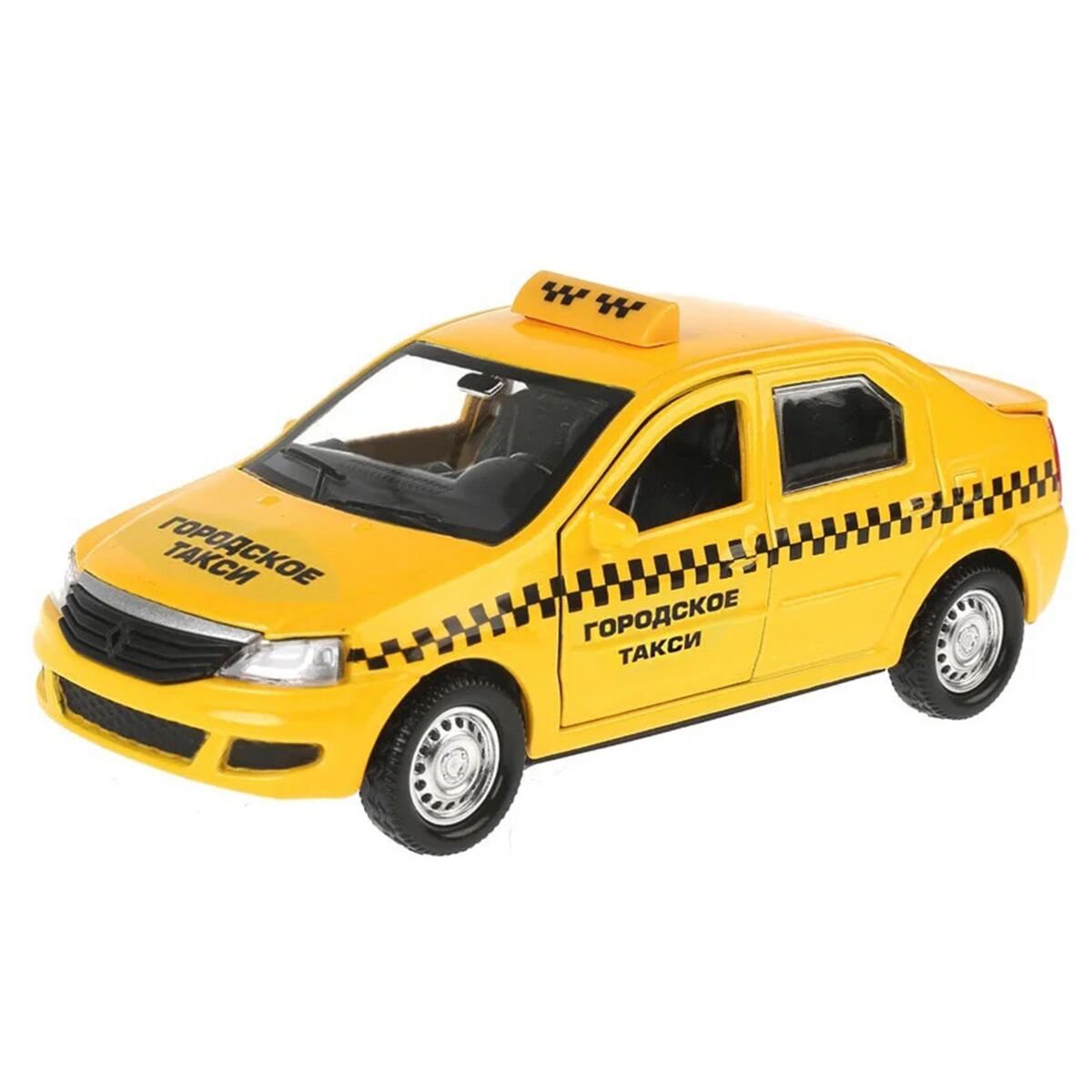 Машинка Технопарк   Renault Logan такси 12см желтая купить,NaN