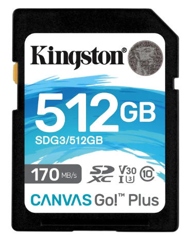 Карта памяти Kingston Canvas Go! Plus SDG3/512GB 512Gb