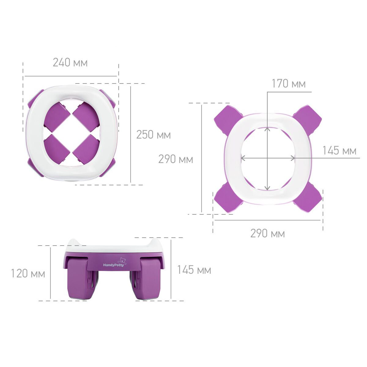 Горшок Roxy Kids HandyPotty сиреневый купить,NaN