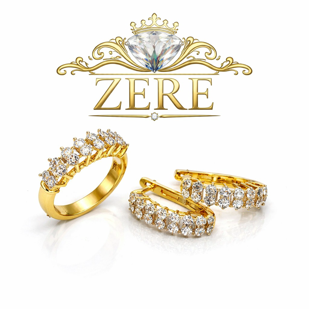 Комплект Zere ZR070303 золото 7.01гр 18р